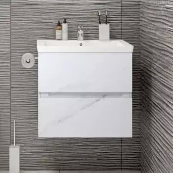 Тумба с раковиной Art&Max Techno подвесная, 60, монти мрамор