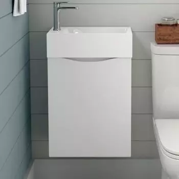 Тумба с раковиной Art&Max Liberty R, 40, подвесная, Bianco Lucido