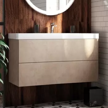 Тумба с раковиной Art&Max Verona-Push 100 камень светлый