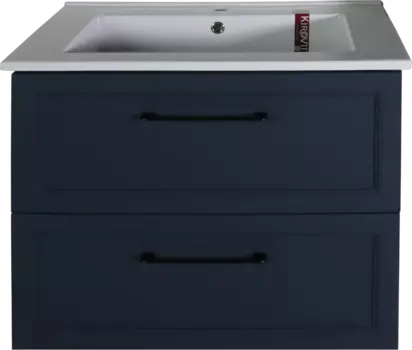 Тумба с раковиной ASB-Mebel Белмонти 65 ясень браш, софт синий