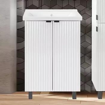 Тумба с раковиной ASB-Mebel Дора 60 белая