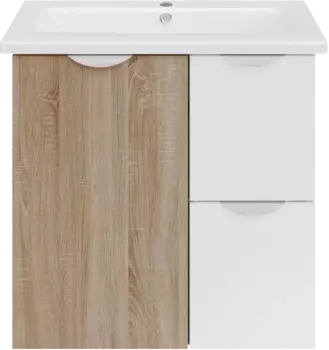 Тумба с раковиной ASB-Mebel Лавре 60 дуб бардолино, белый