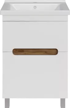 Тумба с раковиной ASB-Mebel Вита 60 белый, дуб золотой