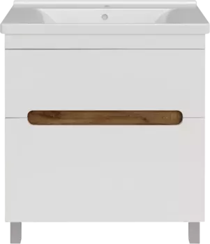 Тумба с раковиной ASB-Mebel Вита 80 белый, дуб золотой