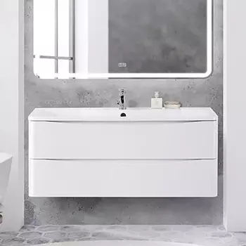 Тумба с раковиной BelBagno Acqua 120 подвесная, bianco lucido, белая глянцевая раковина