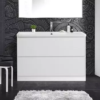 Тумба с раковиной BelBagno Albano 120 напольная, bianco lucido, белая глянцевая раковина