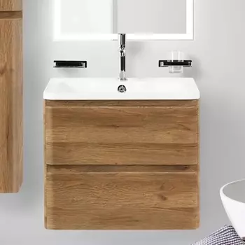 Тумба с раковиной BelBagno Albano 60 подвесная, rovere rustico