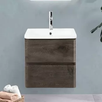 Тумба с раковиной BelBagno Albano-Cer 50 подвесная, robere nature grigio