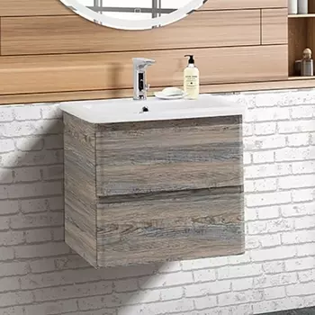 Тумба с раковиной BelBagno Albano-Cer 50 подвесная, pino scania