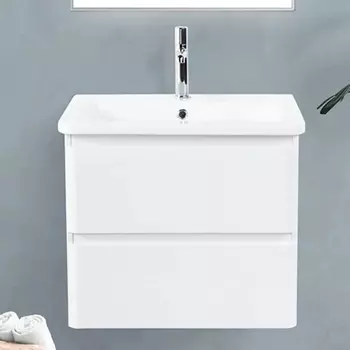 Тумба с раковиной BelBagno Albano-Cer 60 подвесная, bianco lucido