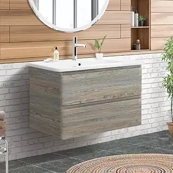 Тумба с раковиной BelBagno Albano-Cer 80 подвесная, pino scania