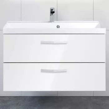 Тумба с раковиной BelBagno Aurora 90 bianco lucido