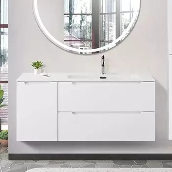 Тумба с раковиной BelBagno Etna 120 R 2 ящика. дверца, bianco lucido