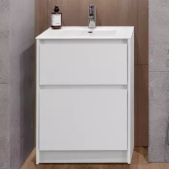 Тумба с раковиной BelBagno Kraft 60 напольная, bianco opaco, раковина BB600ETL