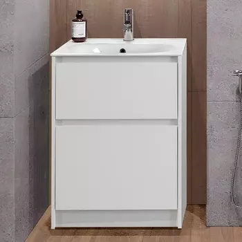 Тумба с раковиной BelBagno Kraft 60 напольная, bianco opaco, раковина BB1923-600