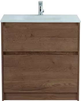 Тумба с раковиной BelBagno Kraft 80 напольная, rovere tabacco, раковина BB810/465-LV-VTR-BO