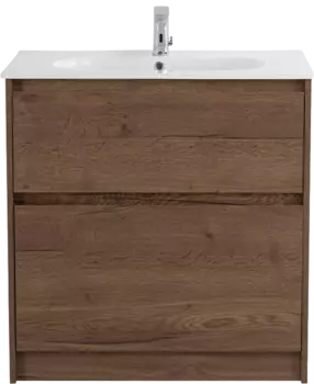 Тумба с раковиной BelBagno Kraft 80 напольная, rovere tabacco, раковина LOV-800-LVB