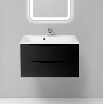 Тумба с раковиной BelBagno Marino 80 nero lucido