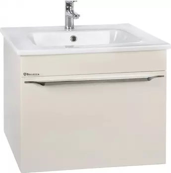 Тумба с раковиной Bellezza Альдо 60 бежевая, 1 ящик