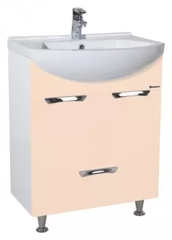 Тумба с раковиной Bellezza Альфа 55 бежевая с нижним ящиком