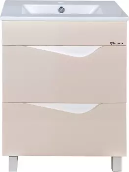 Тумба с раковиной Bellezza Эйфория 60 бежевая с раковиной Квадро