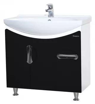 Тумба с раковиной Bellezza Лагуна 75 черная