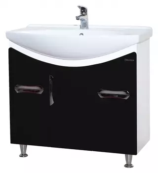 Тумба с раковиной Bellezza Лагуна 85 черная