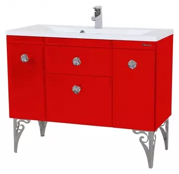 Тумба с раковиной Bellezza Луссо 100 красная