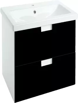 Тумба с раковиной Bellezza Пегас 50 подвесная, черная