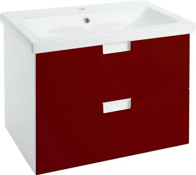 Тумба с раковиной Bellezza Пегас 60 подвесная, красная