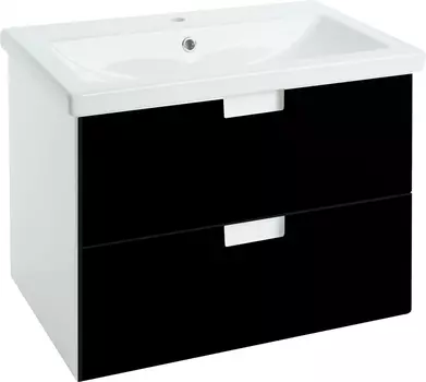 Тумба с раковиной Bellezza Пегас 60 подвесная, черная