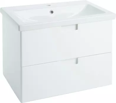 Тумба с раковиной Bellezza Пегас 60 подвесная, белая