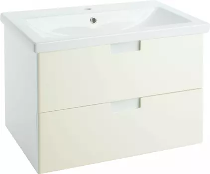 Тумба с раковиной Bellezza Пегас 80 подвесная, бежевая