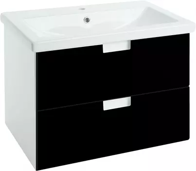 Тумба с раковиной Bellezza Пегас 80 подвесная, черная