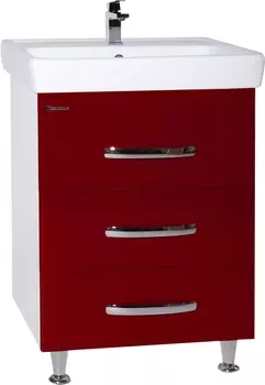 Тумба с раковиной Bellezza Рокко 50 напольная, красная