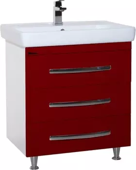 Тумба с раковиной Bellezza Рокко 70 напольная, красная