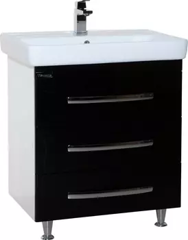 Тумба с раковиной Bellezza Рокко 80 напольная, черная
