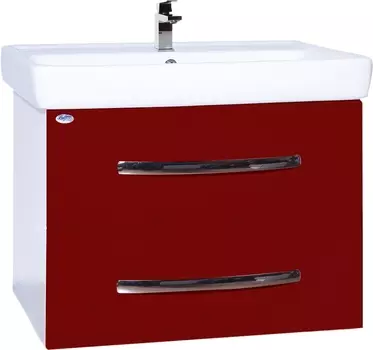 Тумба с раковиной Bellezza Рокко 80 подвесная, красная