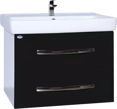 Тумба с раковиной Bellezza Рокко 80 подвесная, черная