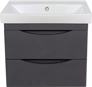 Тумба с раковиной Bellezza Санриса 60 подвесная, серебро