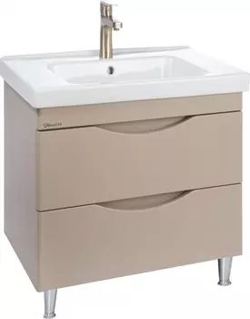 Тумба с раковиной Bellezza Санриса 80 напольная, капучино