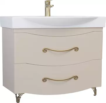 Тумба с раковиной Bellezza Сесилия 105 подвесная, капучино