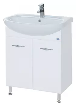 Тумба с раковиной Bellezza Стелла 65 прямая белая