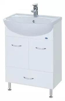 Тумба с раковиной Bellezza Уют 50 с нижним ящиком белая