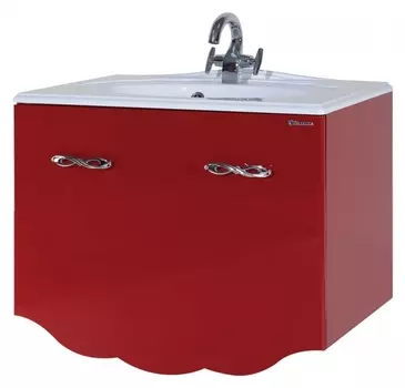 Тумба с раковиной Bellezza Версаль 100 красная 1 внутренний ящик