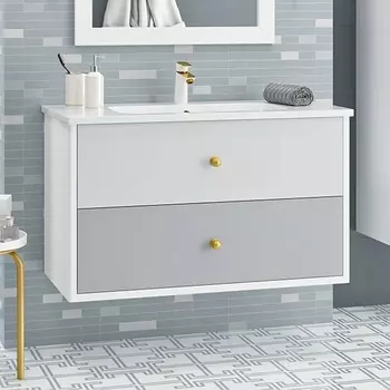 Тумба с раковиной Brevita 50 оттенков серого Анастейша 100