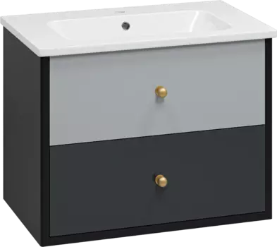 Тумба с раковиной Brevita 50 оттенков серого Кристиан 80