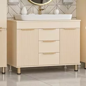 Тумба с раковиной Brevita Enfida 100 напольная, бежевая