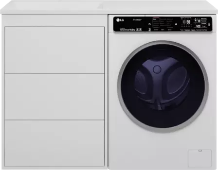 Тумба с раковиной Brevita Grafit 60 L, под стиральную машину, раковина Гавана