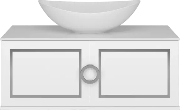 Тумба с раковиной Brevita Steffany 105 хром